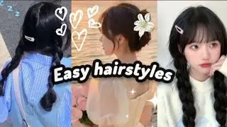 🎀Cute and easy hairstyle for school/college/work ✨🙌