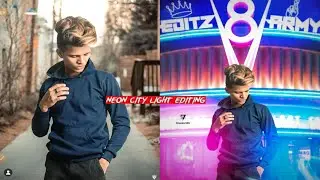 PicsArt Neon City Light Concept photo editing tutorial in PicsArt step by step--Neon light editing