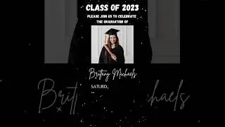 Animated Graduation Invitation - Graduation Video Invitation Template - Original Graduation Invite
