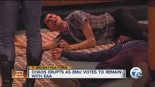 Chaos erupts as Eastern Michigan University votes to remain a part of the EAA