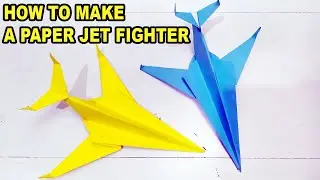 HOW TO MAKE A PAPER AIRPLANE JET FIGHTER | Folding Paper Fighter Jet Plane