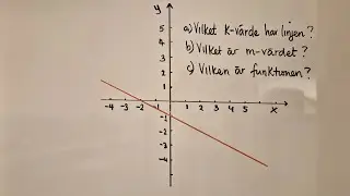 Linjära funktioner. (k-värdet, m-värdet och funktionen)