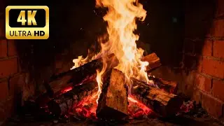 Fireplace 10 Hours 🔥 Gentle Crackling Fire Sounds for Stress Relief and Calm Sleep