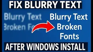 How to Fix Blurry Text and Broken Fonts After Windows Installation II Complete Guide II Text Clear