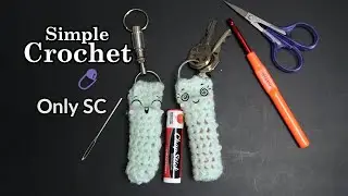Simple Crochet: A Chap-stick (lip balm) holder- Worked Flat/ Easy Crochet Tutorial