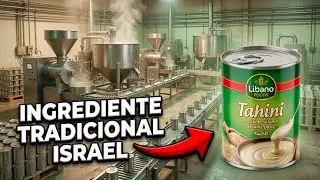 ASÍ se FABRICA el TAHINI LIBANO en ISRAEL: De SÉSAMO a Pasta Cremosa