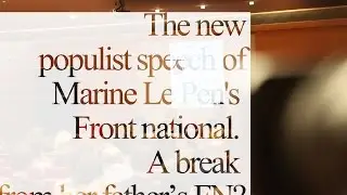 Action Conference in Senate :  The new populist speech of Marine Le Pen. 24/03/2017
