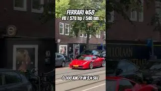 FERRARI 458 entering Beethoven street in Amsterdam like a boss #ferrari458