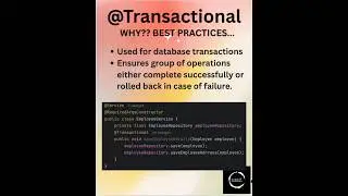 @Transactional - Springboot annotation (Why and Best Practices) #coding #java #programming
