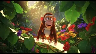 **Monkey Swing Jungle Fun 🐒🎶 | Jungle Rhyme for Kids & Toddlers**