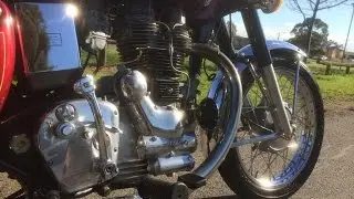 2002 Royal Enfield Bullet 500 - Art of kick starting using decompression  lever