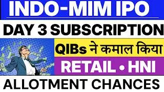 INDO MIM IPO Subscription Status 💥| INDO MIM IPO Allotment Chances | Indo MIM IPO