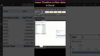 Date Timeline to filter data in Excel #ytshorts #trendingshorts #exceltips #shortvideo