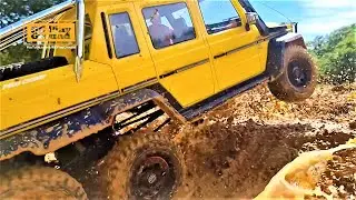 Traction Hobby 6x6 Brabus AXE550+3300kv Off-Road Mud Action ASMR