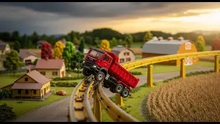RC Monorail Construction Epic Stop Motion Build from Farm to Market!