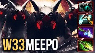 w33 the Meepo God Diffusal Blade Build - Road to 9k MMR Gameplay - Dota 2