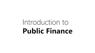 Introduction to Public Finance