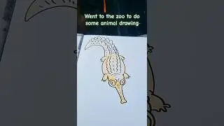 🐊 Animal Drawing at the Zoo #animaldrawing #sketchbook #zoo #zoodrawing #art #comedy #funny #gharial