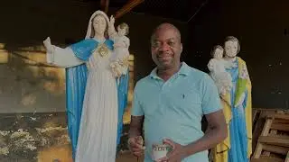 Painting Statues of the Holy Family - Justin Malewezi Jr.