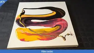 Acrylic fluid art Painting, No pouring medium no silicone-oil, olny water added to the paints and