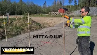 Grävmaskin: Hitta djup