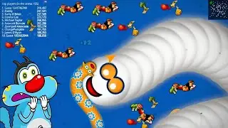 OGGY Became A Big giant worm snake Saamp Wala game Worms Zone io Nag video