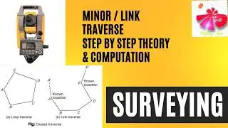 Minor / Link Traverse Calculation & Gale’s Table Correction, Angular Misclosure & Error Adjustment