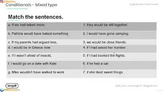 75  4  4  Conditionals Mixed Type  Independent Practice