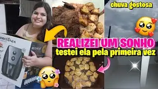 REALIZEI MEU SONHO MINHA AIRFRYER MONDIAL 5 litros  , UMA JANTINHA TESTANDO A AIRFRYER  🥰