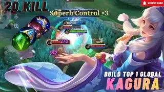 20 Kills!! Kagura Lucky Box Skin Gameplay !! 1 Hit Build Op Damage !! Build Top 1 Global ~ Kagura