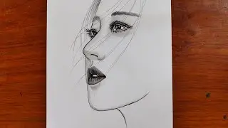 easy girl drawing - eamin painting - draw for 2025 #drawing #sketch #art