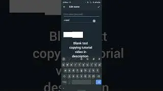 How to set Blank name in telegram