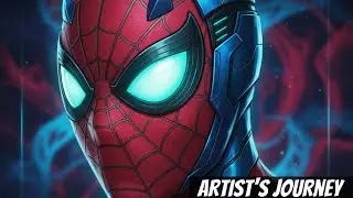 How to draw and colour spider colour 