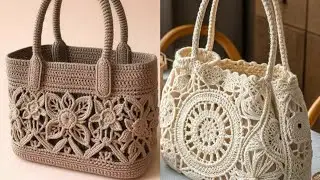 Top stylish handknitted Crichton handbags// crochet handle bags