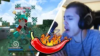 10 HEART COMBO - VOMIT ALERT (Minecraft Skywars 1v1v1v1)