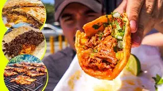 Hidden Taco Station Inside a Super Market | American Street Food