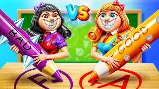 Hodná proti Zlé Učitelce! Hodná Slečna Delight proti Zlé Slečně Delight ve škole!