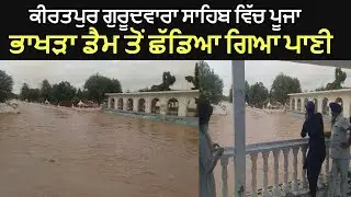 Water Released From Bhakra Dam Reach at Gurudwara Kiratpur Sahib  - Live Video