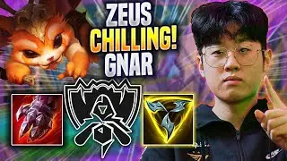 ZEUS CHILLING WITH GNAR! - T1 Zeus Plays Gnar TOP vs Jayce! | Bootcamp 2022