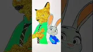 Zootopia Fan Art Drawing   Nick Wilde & Judy Hopps ✨ Handmade Art #drawing #art#trending#short