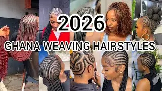 2026 CUTE LATEST CORNROW BRAIDS HAIRSTYLES/GHANA WEAVING HAIRSTYLES/ STITCH BRAIDS HAIRSTYLES #viral