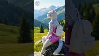 🐱Cute Cat's Journey #catshorts #cat #catlovers #cat #aivideo #animation #shorts
