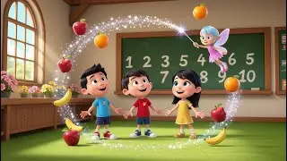 🎉 Counting Fruits 🌈1️⃣ to🔟  | English Hindi Mix | Fun Learning for Nursery Kids 🍎🍌🍓#SubscribeNow