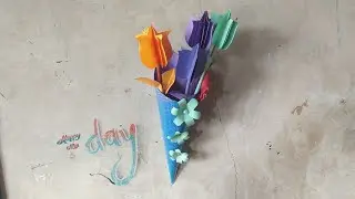 flower bouquet | easy craft  | how to make it easy
