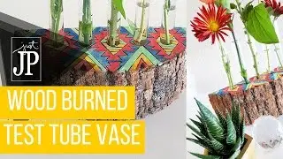 DIY Test Tube Bud Vase in a Wood Slice #handmadeholidays2015