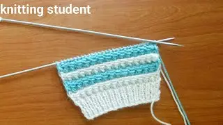 # easy knitting pattern #2 colour knitting pattern|knitting student