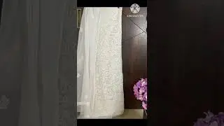 heavy chickenkari embroidered three piece suit