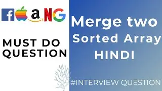Merge Sorted Array LeetCode | Optimal Solution |  Explanation + Code | Amazon, Microsoft | Hindi
