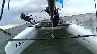 RS Cat16. Catamaran sailing. Flying the Hull. #catamaransailing #rssailing