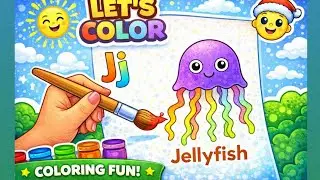 Learn the Letter J and Draw a Cute Jellyfish | Fun Alphabet Drawing for Kids